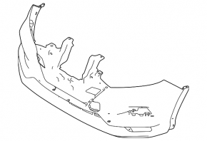 Bare front bumper for Nissan Rogue Sport 20-22