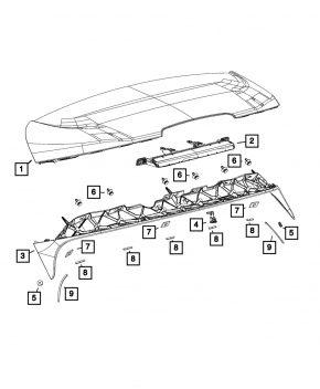 Jeep Cherokee KL 19-23 Tailgate Spoiler