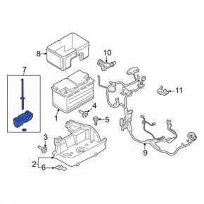 Battery mount Ford Mustang mk6 15-