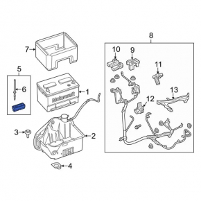 Battery mount Ford Mustang mk6 15-