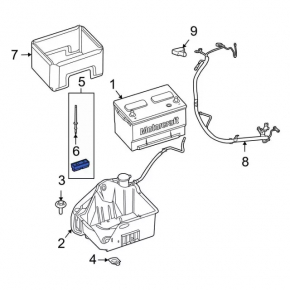Battery mount Ford Mustang mk6 15-