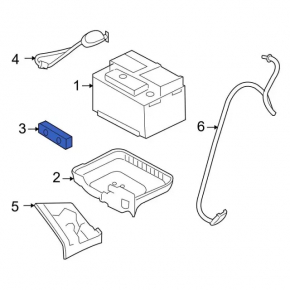 Battery mount Ford Mustang mk6 15-