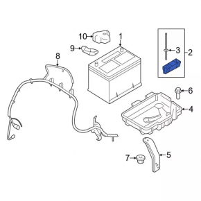 Battery mount Ford Mustang mk6 15-