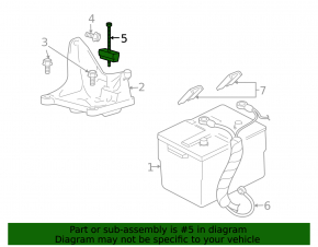 Battery mount Ford Mustang mk6 15-