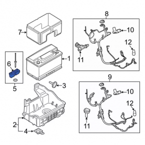 Battery mount Ford Mustang mk6 15-