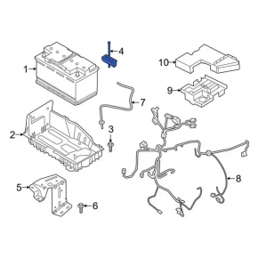 Battery mount Ford Mustang mk6 15-