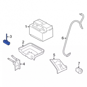 Battery mount Ford Mustang mk6 15-