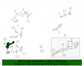 Door limiter rear right Kia Niro 17-22