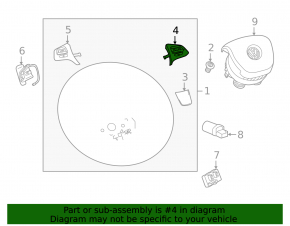 Steering wheel control buttons right VW Touareg 11-14