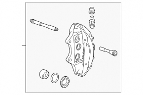 Caliper assembly front left Chevrolet Camaro 16-23 SS 4 pistons