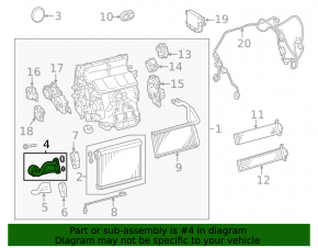 Lexus IS250 14-16 air conditioner heater-condenser tube assembly