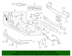 Audi A3 8V 17-20 Front Bumper Tow Hook Cap