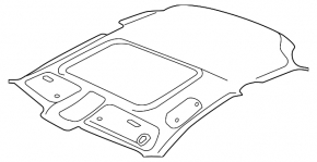 Headlining for Audi A3 22-26 sunroof, grey