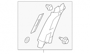 Center pillar trim upper belt left Subaru Impreza 17-23 GK black