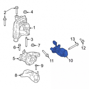 Rear engine mount for Ford Ecosport 18-22 2.0 without bracket