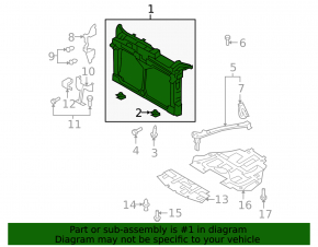 Mazda6 09-10 radiator panel TV