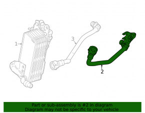 Cooling pipe automatic transmission BMW 7 G11 G12 16-19 B58 short