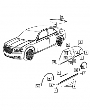 Left threshold Chrysler 300 11-