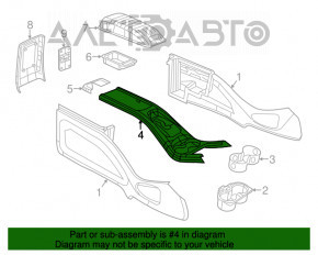 Dodge Journey 11 Center Console Trim with Cup Holders - Scratch