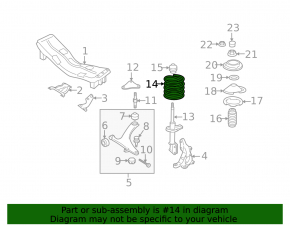 Front left spring Subaru b10 Tribeca