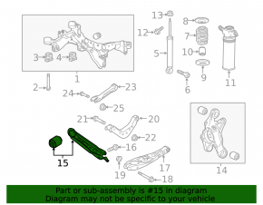 Rear left longitudinal arm GMC Terrain 18-22 type 1