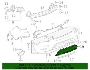 Buick Encore 13-16 Rear Bumper Cover Gray
