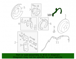 Rear left brake hose for Subaru Forester 2013