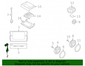 Microphone in the ceiling VW Passat b7 12-15 USA
