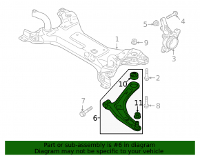 Mitsubishi Outlander 16-21 lower front left control arm