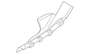 Door sill trim inner rear right BMW 7 G11 G12 16-22 black with chrome molding