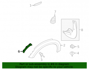 Front right fender arch lining bracket Mini Cooper Countryman F60 17-24