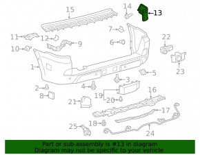 Right headlight trim for Lexus LX570 16-21 rest.