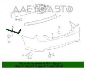 Rear bumper mount right Toyota Camry v50 12-14 usa FPS