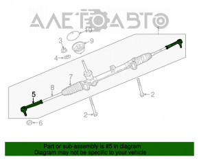 Steering tip left Fiat 500L 14- CTR