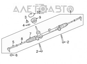 Steering tip left Fiat 500L 14- CTR