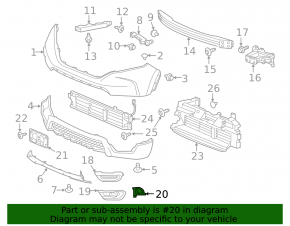 Bracket fog light right Honda CRV 17-19