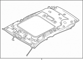 Infiniti QX30 17-17 headliner for panoramic black