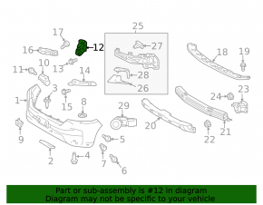 Left headlight bracket for Toyota Land Cruiser 08-21 rest.