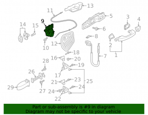 Rear left door lock Audi Q3 83A 19-25