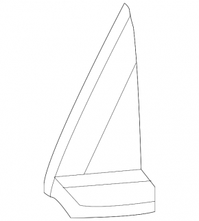 Triangle corner of the wing front right GMC Terrain 18- with chrome molding