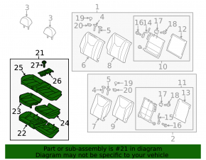 Rear row of seats 2 row Hyundai Veloster 12-14 cloth black