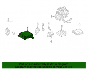 Toyota Highlander 22-26 Hybrid SRS Airbag Computer Module