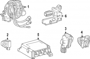 Airbag sensor door right Toyota Highlander 20-