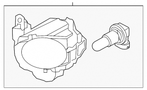 Fog lamp left PTF Kia Soul 14-16 prerest