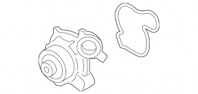 Cooling pump for Porsche Cayenne 19-26 2.9, 3.0