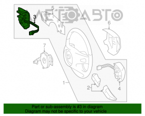 Right steering wheel controls for Mercedes X164 GL pre-rest brown