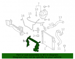 Upper radiator deflector for Mercedes W211