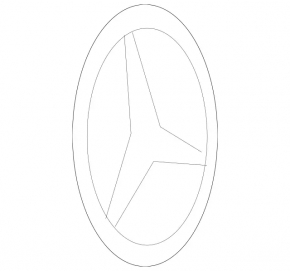 Mercedes R-class W251 06-13 tailgate emblem