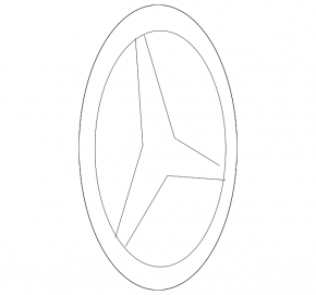 Mercedes R-class W251 06-13 tailgate emblem