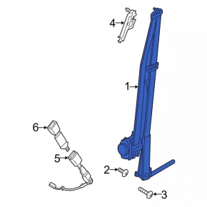 Passenger seat belt Ford Escape MK3 13-19 gray